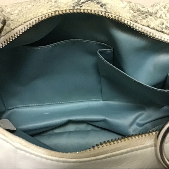 Coach Off White Kristin Embossed Python Hobo Bag L1169-191323 - Picture 10 of 13